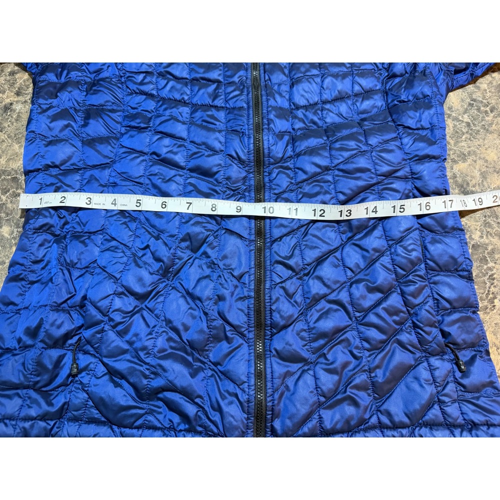 The North Face ThermoBall Full Zip Quilted Puffer Jacket Royal Blue Womens gorp - Picture 11 of 13
